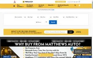 Matthews Collision Center website