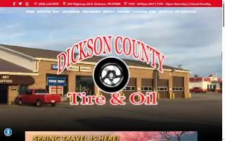 Dickson County Tire & Oil website