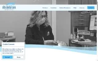 Elite Dental Care of Jackson website