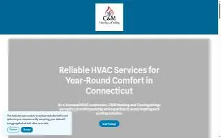C & M Heating & Cooling website