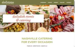 DailyDish Events & Catering of Franklin website
