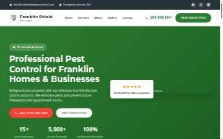 Franklin Shield Pest Control website