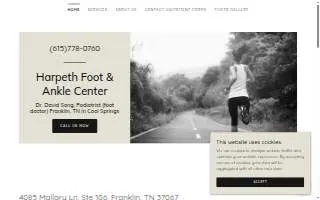 Harpeth Foot & Ankle Center website