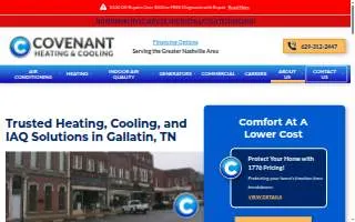 Covenant Heating and Cooling of Gallatin website