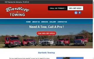 Bartlett Towing of Germantown website