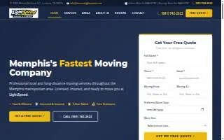 LightSpeed Moving and Storage website