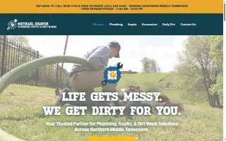Michael Shaver Plumbing, Septic, and Dirt Works website