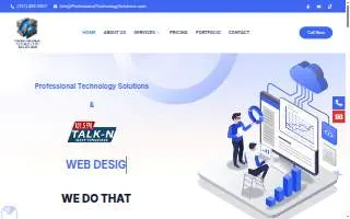 Professional Technology Solutions website