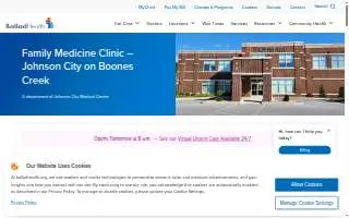 Ballad Health Medical Associates Family Medicine of Johnson City website