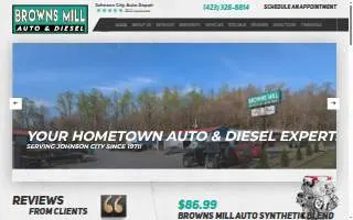 Browns Mill Auto & Diesel website