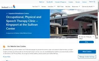 Ballad Health Physical Therapy website
