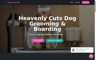 Heavenly Cuts Dog Grooming and Boarding website