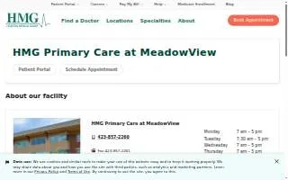 HMG Primary Care at MeadowView website