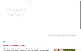 Kingsport Podiatry website