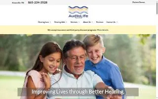 Audiolife Hearing Center website