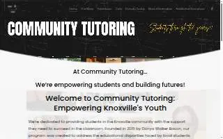 Community Tutoring website