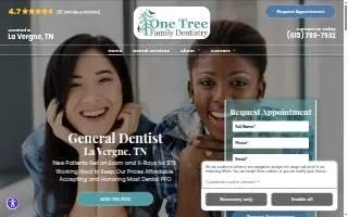 One Tree Family Dentistry website