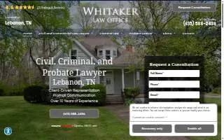 Whitaker Law Office website