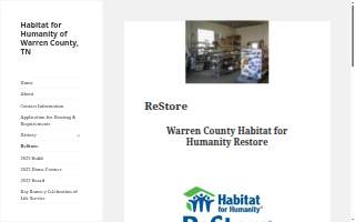 Habitat For Humanity Restore website
