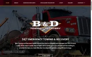B & D Towing and Recovery of Memphis website