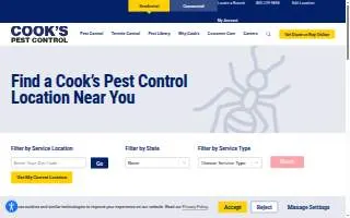 Cook's Pest Control of Memphis website