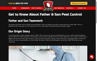 Father & Son Pest Control of Memphis website