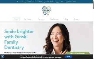 Ginski Family Dentistry of Memphis website