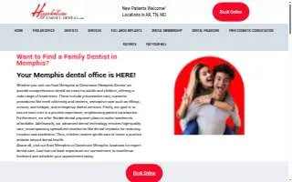 Higginbotham Family Dental of Memphis website