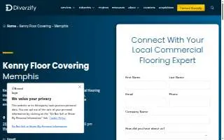 Kenny Floor Covering, A Diverzify Company website