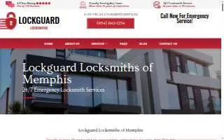 Lockguard Locksmiths of Memphis website