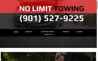 No Limit Towing & Auto website