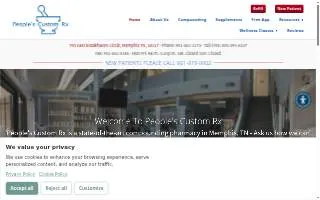 Peoples Custom Rx website