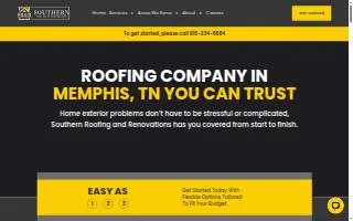 Southern Roofing & Renovations of Memphis website