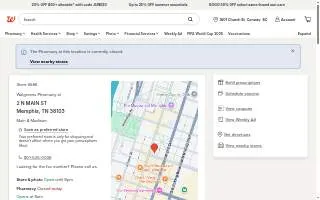 Walgreens Pharmacy website