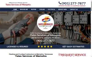 Yates Services of Memphis website
