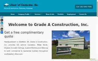 Grade A Construction website