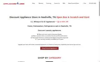 Appliances 4 Less TN of Murfreesboro website