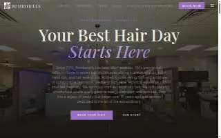 Bombshells Hair Studio website
