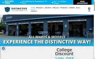 Distinctive Auto Repair LLC website