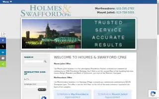 Holmes & Swafford CPAs of Murfreesboro website