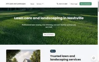 615 Lawn and landscapes website