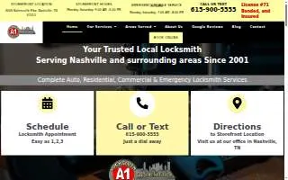 A-1 Locksmith inc website