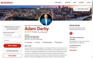 Adam Darby - State Farm Insurance Agent website