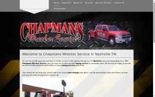 Chapman's Wrecker Services website