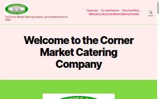Corner Market Catering Co website