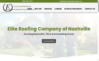 Elite Roofing Company of Nashville website