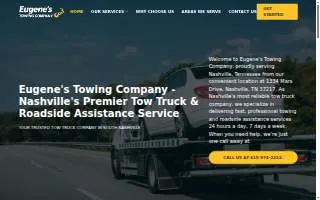 Eugene's Towing Company website