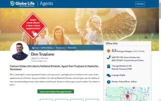 Globe Life Liberty National Division: Trupiano Agencies website