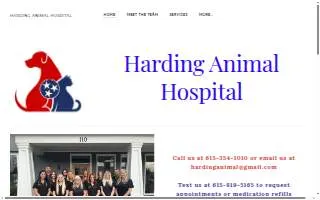 Harding Animal Hospital website