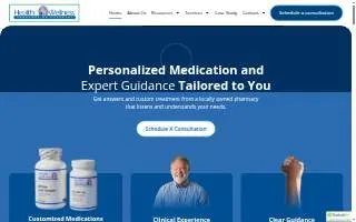 Health and Wellness Compounding Pharmacy website